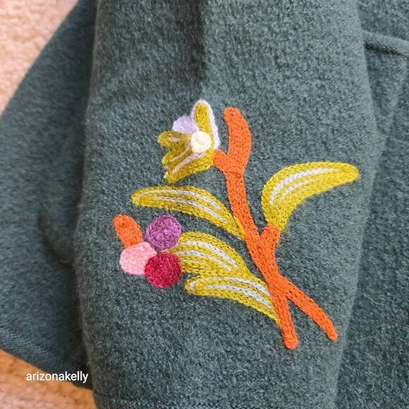 NWT Brooks Brothers Extra Fine Merino Embroidered Blazer Green Floral - Picture 9 of 13